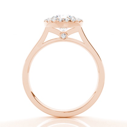 Rotgold Halo Verlobungsringe