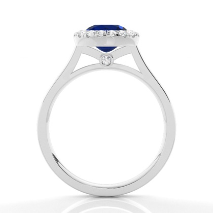 Brilliant Silber Saphir Diamantringe