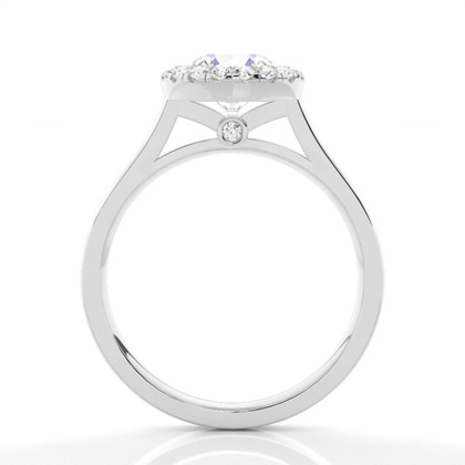 Weißgold Halo Verlobungsringe