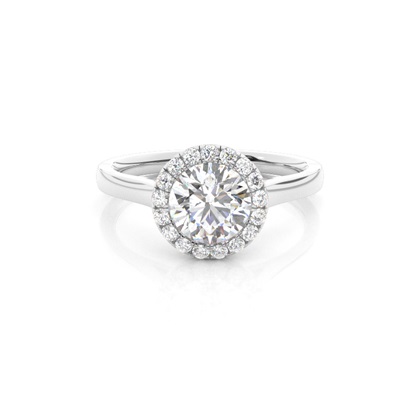 Round Diamond Halo Diamond Engagement Rings