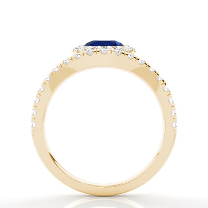 Yellow Gold Sapphire Diamond Rings