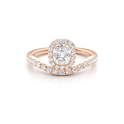 Cushion Rose Gold Diamond Jewellery Gifts