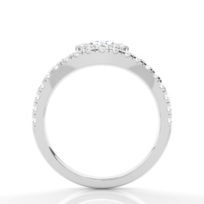 Lünette Set Diamond Halo Verlobungsring