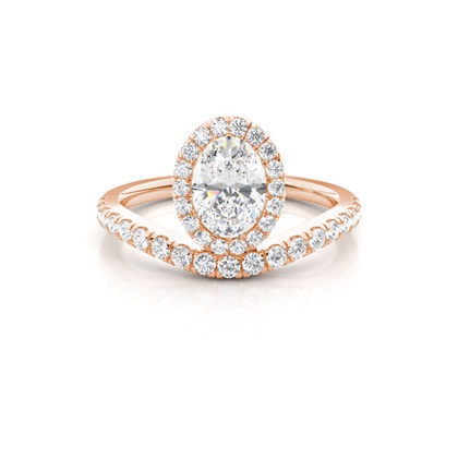 Oval Rose Gold Diamond Jewellery Gifts