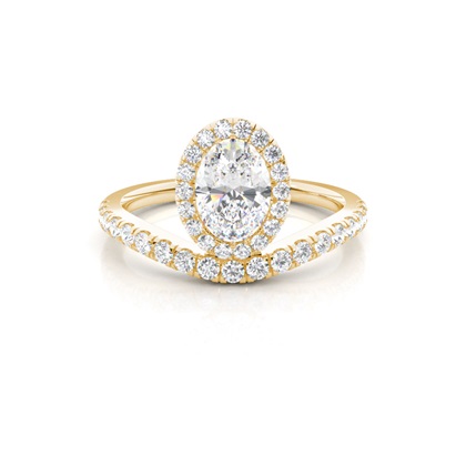 Oval Yellow Gold Diamond Jewellery Gifts
