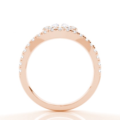 Lünette Set Moissanit Halo Verlobungsring