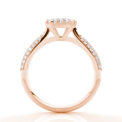 Prong Set Moissanite Halo Engagement Ring