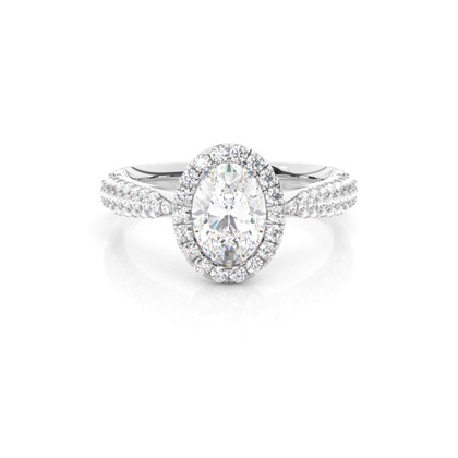 Oval Halo Diamond Engagement Rings
