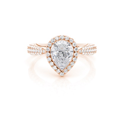 Prong Set Moissanite Halo Engagement Ring