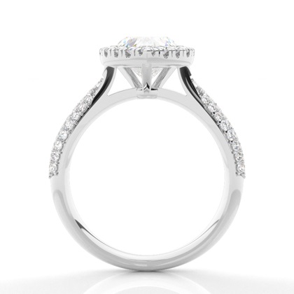 2.00 Carat Platin Halo Verlobungsringe