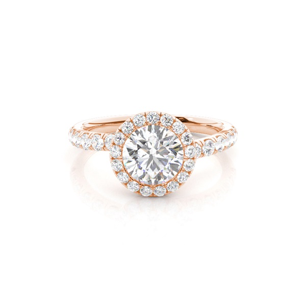 Lünette Set Diamond Halo Verlobungsring