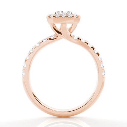 Radiant Rose Gold Engagement Rings