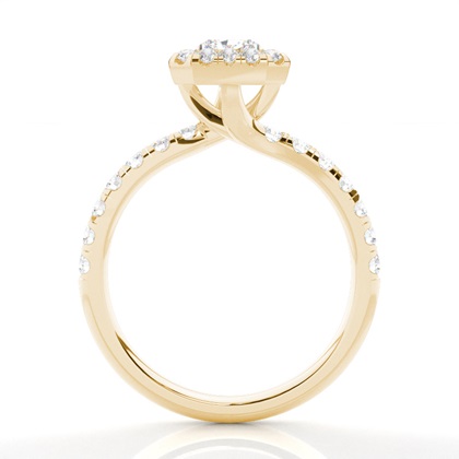 Radiant Yellow Gold Engagement Rings
