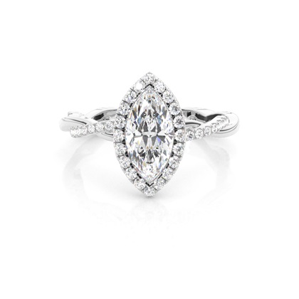 Marquise Twisted Diamond Engagement Rings