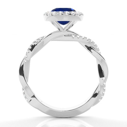 Brilliant Silber Saphir Diamantringe