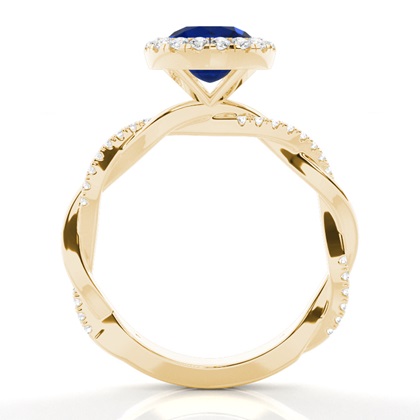 Yellow Gold Twisted Engagement Rings