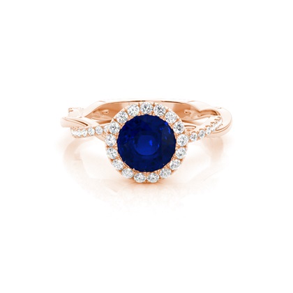 Rose Gold Twisted Diamond Engagement Rings
