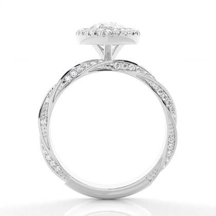 2.00 Carat Platin Halo Verlobungsringe