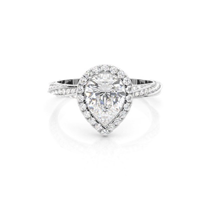 Pear Shaped Diamond Engagement Rings