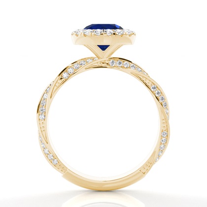 Yellow Gold Sapphire Diamond Rings