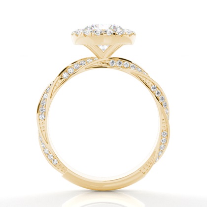 Yellow Gold Twisted Engagement Rings