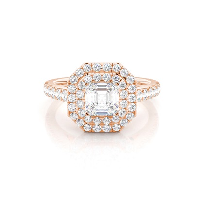 Prong Set Diamond Halo Engagement Ring