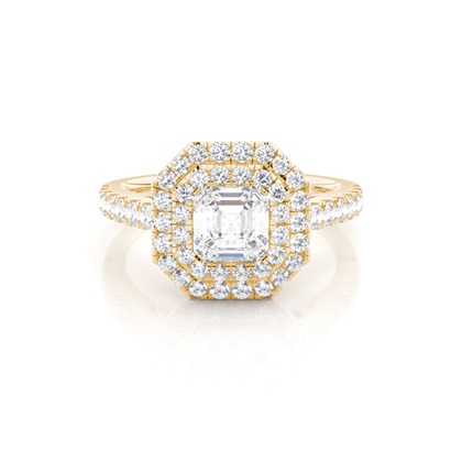 Prong Set Diamond Halo Engagement Ring