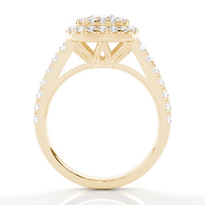 Yellow Gold Halo Engagement Rings