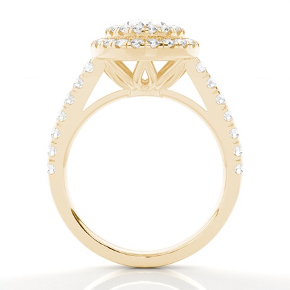 Prong Set Diamond Halo Engagement Ring