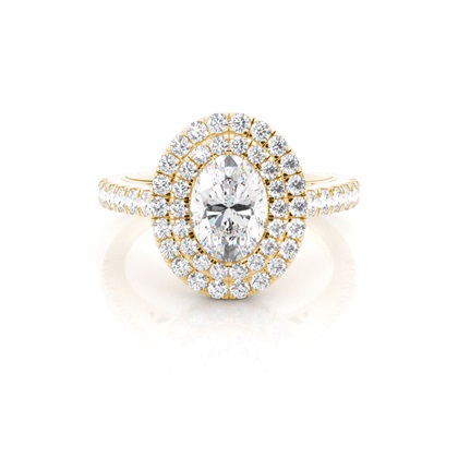 Prong Set Diamond Halo Engagement Ring