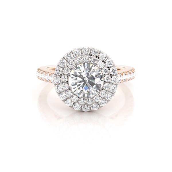 Prong Set Diamond Halo Engagement Ring