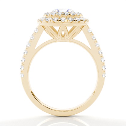 Prong Set Diamond Halo Engagement Ring