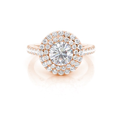 Prong Set Moissanite Halo Engagement Ring