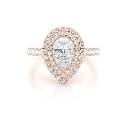 Prong Set Diamond Halo Engagement Ring