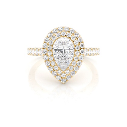 Prong Set Diamond Halo Engagement Ring