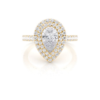 Prong Set Moissanite Halo Engagement Ring