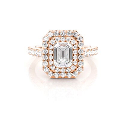 Prong Set Diamond Halo Engagement Ring