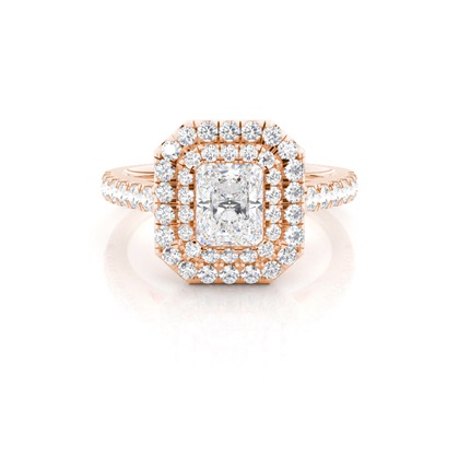 Prong Set Diamond Halo Engagement Ring