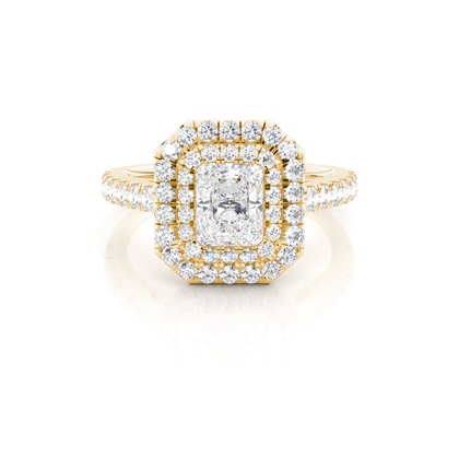 Prong Set Diamond Halo Engagement Ring