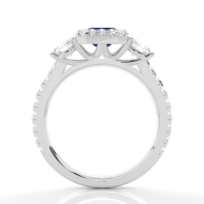 Smaragd Silber Saphir Diamantringe