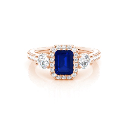 Rose Gold Half Eternity Diamond Rings