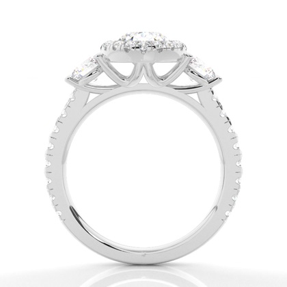 2.00 Carat Platin Halo Verlobungsringe
