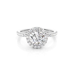 Lünette Set Diamond Halo Verlobungsring