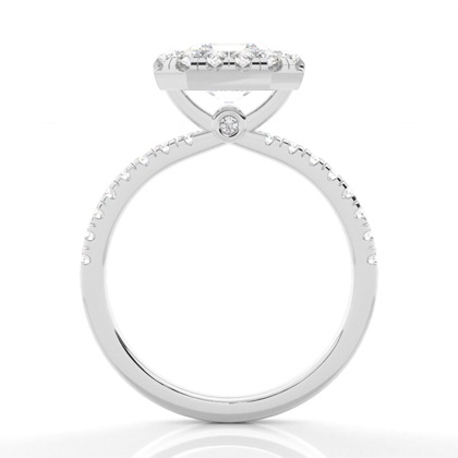 Lünette Set Diamond Halo Verlobungsring