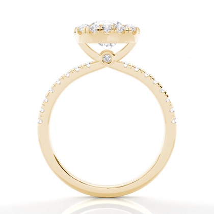 Yellow Gold Moissanite Engagement Rings	