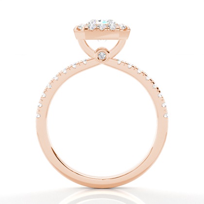 Lünette Set Diamond Halo Verlobungsring