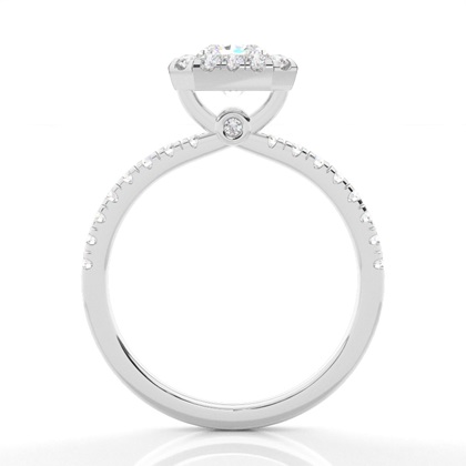 Lünette Set Diamond Halo Verlobungsring