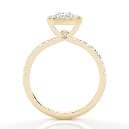 Lünette Set Diamond Halo Verlobungsring