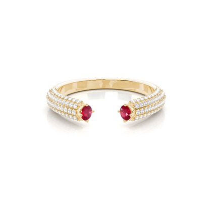 Prong Setting Ruby Open Ring
