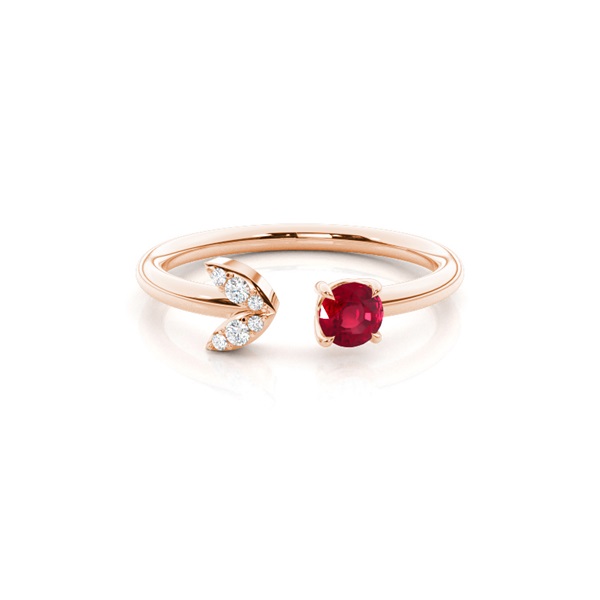 Prong Setting Ruby Open Ring